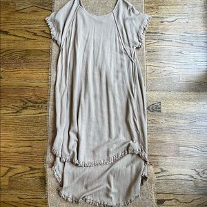 Linen High Low Dress